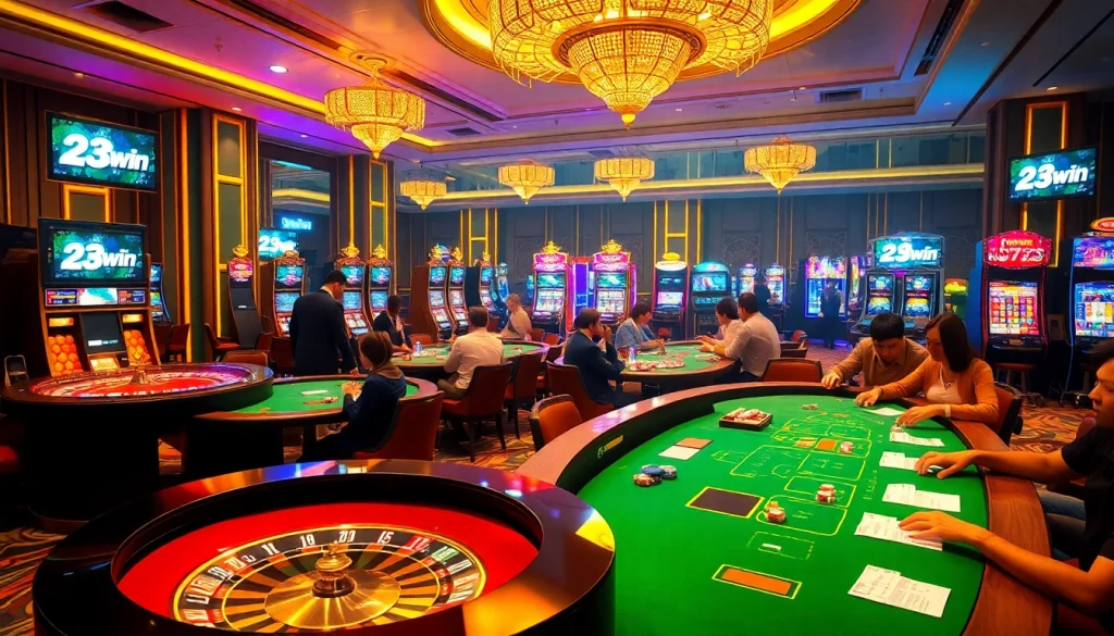 Experience the excitement at 23win casino with vibrant tables and engaging players.