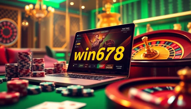 Experience the thrill of win678 as players engage with dynamic casino tables and colorful chips.