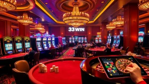 Experience the thrilling atmosphere of 33win with vibrant casino games and exciting action.