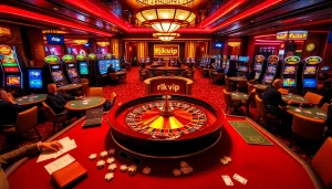 Experience the excitement of rik vip at a vibrant casino with engaging card games and thrilling slot machines.