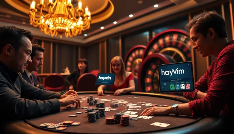 Experience thrilling gameplay at haywin with luxurious casino tables and vibrant poker chips.
